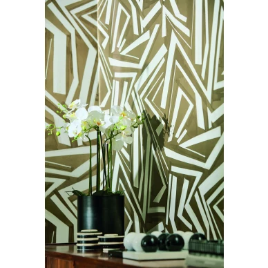 Transverse pronssinruskea graafinen tapetti lahikuva Harlequinilta kuva