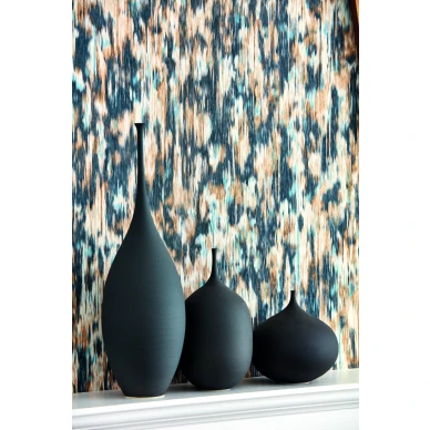 Fade sininen pronssinvarinen eloisa tapetti Harlequinilta image