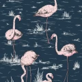 Flamingos sininen lintutapetti Cole Sonilta