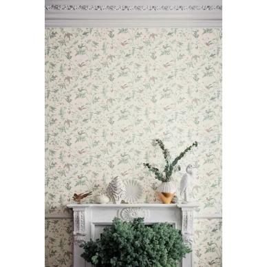 Hummingbirds valkoinen lintutapetti olohuoneeseen Cole et Sonilta 112 4016 kuva