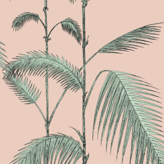 Palm Leaves roosa palmutapetti Cole et Sonilta kuva