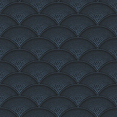 Feather Fan tummansininen graafinen tapetti Cole et Sonilta kuva