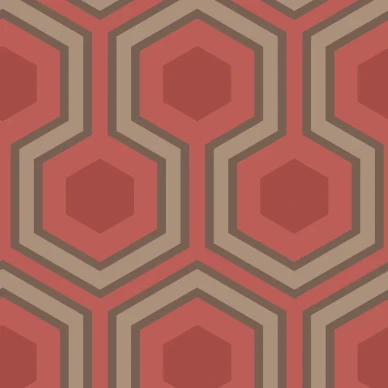 Hicks Grand punainen geometrinen tapetti Cole et Sonilta kuva