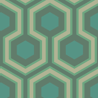 Hicks Grand vihrea geometrinen tapetti Cole et Sonilta kuva