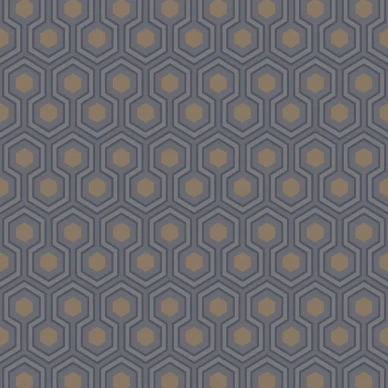 Hicks Hexagon harmaa pronssinen geometrinen tapetti Cole et Sonilta kuva