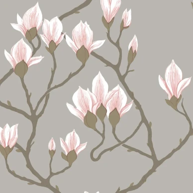 Magnolia harmaa kukkatapetti Cole et Sonilta image