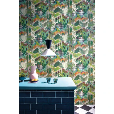 Miami hauska vihrea kaupunkitapetti Cole et Sonilta kuva