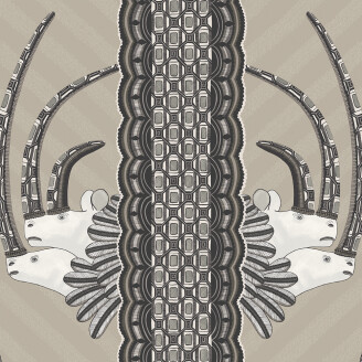 Jabu ruskea harmaa eksoottinen elaintapetti sarvikuono Cole et Sonilta 109 3013 image