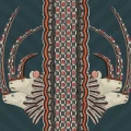 Jabu sininen oranssi elaintapetti olohuoneeseen Cole et Sonilta 109 3015