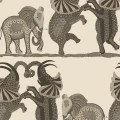 Safari Dance harmaa beige elaintapetti Cole et Sonilta 109 8036