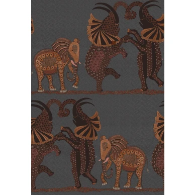 Safari Dance harmaa oranssi elaintapetti Cole et Sonilta 109 8040 kuva