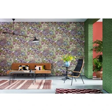 Singita suurikuvioinen varikas vihrea eksoottinen tapetti Cole et Sonilta 109 7034 kuva