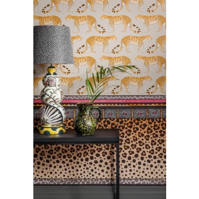 Zulu Border levea oranssi tapettiboordi nahkakuviolla Cole et Son ilta 109 13060 image