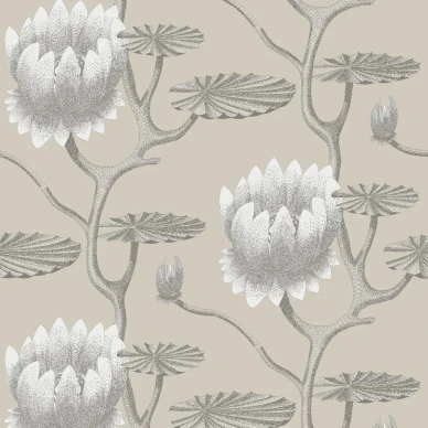 Summer Lily beige kukkatapetti Cole et Sonilta 95 4025 kuva