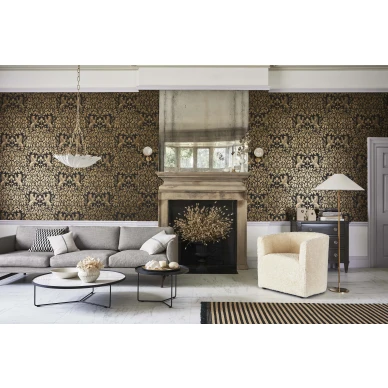 Boscobel Oak dramaattinen musta kulta leijonatapetti Cole et Sonilta 116 10036 image