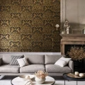 Boscobel Oak musta kulta leijonatapetti olohuoneeseen Cole et Sonilta 116 10036