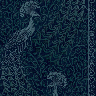 Pavo Parade sininen lintutapetti Cole et Sonilta 116 8028 kuva