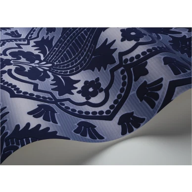 Pugin Palace Flock sininen medaljonkitapetti samettipinnalla Cole et Sonilta 116 9033 image