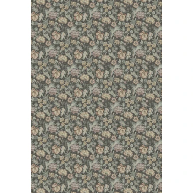 Jane harmaa musta kukkatapetti Borastapeterilta 2038 image