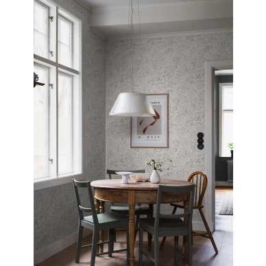 Nocturne vaaleanharmaa kukkatapetti keittioon Borastapeterilta 2023 image