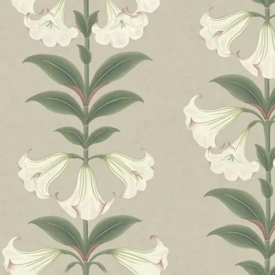 Angels Trumpet beige kukkatapetti Cole et Sonilta 117 3007 kuva