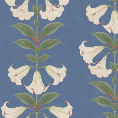 Angels Trumpet sininen kukkatapetti Cole et Sonilta 117 3008 kuva