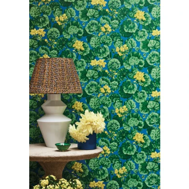 Geranium vihrea kukkatapetti olohuoneeseen Cole et Sonilta 117 11032 image