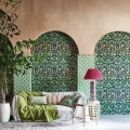 Jasmine Serin Symphony vihrea kukkatapetti olohuoneeseen Cole et Sonilta 117 10028