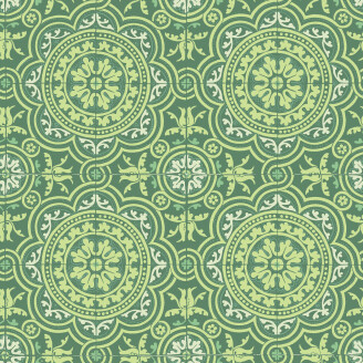 Piccadilly vihrea kuvioitu laattatapetti Cole et Sonilta 117 8023 image