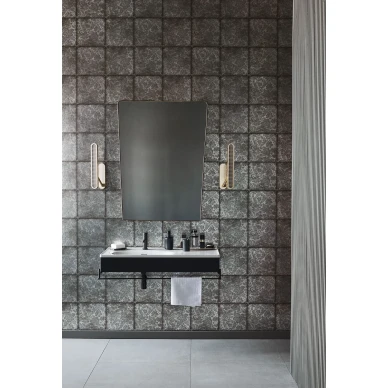 Kings Argent hopeinen ruudullinen kuviotapetti kylpyhuoneeseen Cole et Sonilta 118 4007 kuva