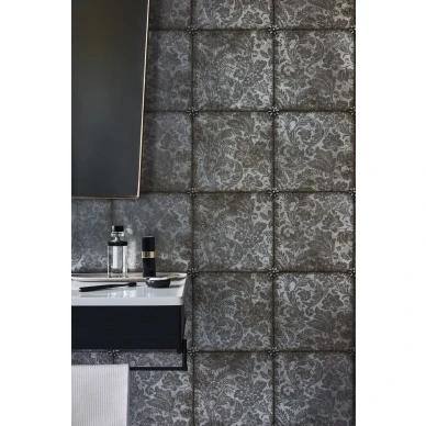 Kings Argent kaunis hopeinen ruudullinen kuviotapetti Cole et Sonilta 118 4007 kuva