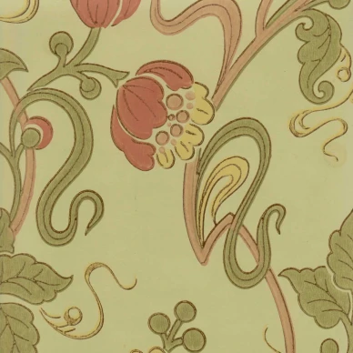 Jugendkausi vihrea klassinen kukkatapetti Pihlgren ja Ritolalta 69300 image