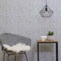 Harmaa paperitapetti Lukko 70003 Pihlgren ja Ritolalta
