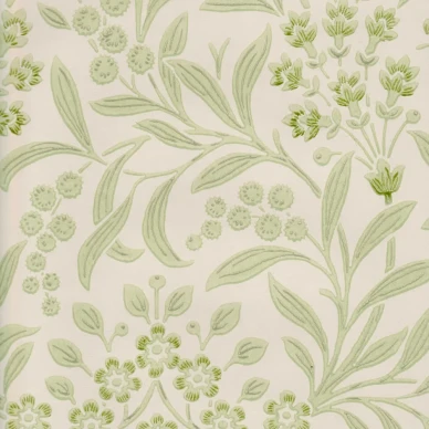 Rantakukka vihrea kukkatapetti Pihlgren ja Ritolalta 69049 image