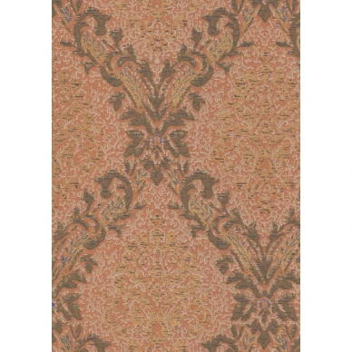 Vanhan Ahteen Sali ruskea klassinen kuviotapetti Pihlgren ja Ritolalta 67217 image