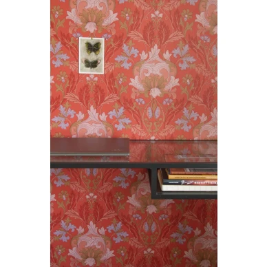 Punainen kukkatapetti Williamin Kyonnos 68879 Pihlgren ja Ritolalta kuva