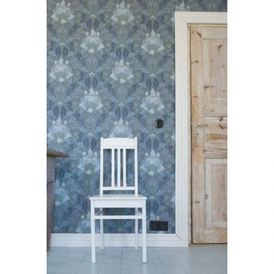 Sininen paperitapetti Pihlgren ja Ritolalta Williamin Kyonnos kuva