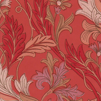 William Morris tyyliin punainen kukkatapetti Pihlgren ja Ritolalta 68879 image