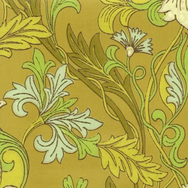 William Morris tyyliin vihrea kukkatapetti Pihlgren ja Ritolalta 68880 kuva