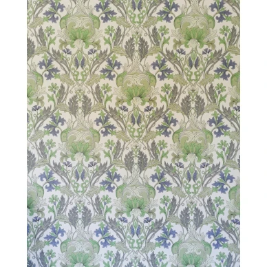 William Morristyyliin vihrea liila vanhanaikainen kukkatapetti Pihlgren ja Ritolalta 70055 kuva