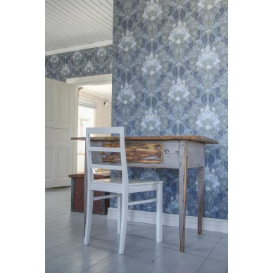 Williamin Kyonnos sininen kukkatapetti Pihlgren ja Ritolalta kuva