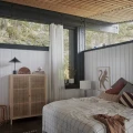 Gobi Grid Bedcover iso mustavalkoinen ruudullinen puuvillapaivapeitto OYOYlta