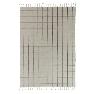 Grid Rug mustavalkoinen kaannettava iso matto OYOYlta kuva