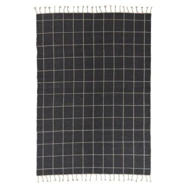 Grid Rug mustavalkoinen kaannettava matto OYOYlta kuva
