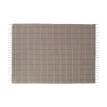 Grid Rug ruskea harmaa kaannettava iso matto OYOYlta