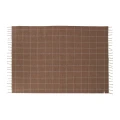 Grid Rug ruskea harmaa kaannettava matto OYOYlta