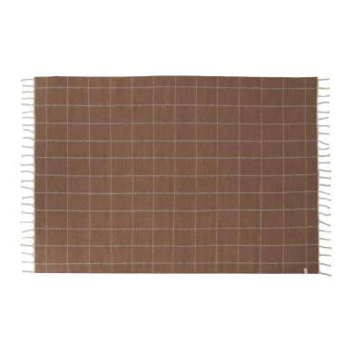 Grid Rug ruskea harmaa kaannettava matto OYOYlta kuva