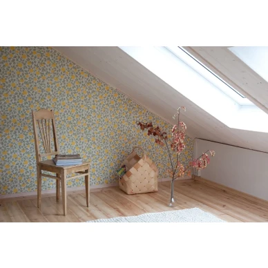 Appelsiini keltainen hedelmatapetti 69799 Pihlgren ja Ritolalta kuva Merja Tynismaa kuva