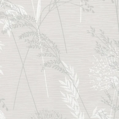 Kukko vai Kana retrotyylinen harmaa kukkatapetti Pihlgren ja Ritolalta 69778 image