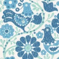 Kukot sininen retrotyylinen lintutapetti Pihlgren ja Ritolalta 68777